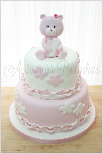 Bolo batizado nuvens - Ac?car as Bolinhas - Cake Design ...