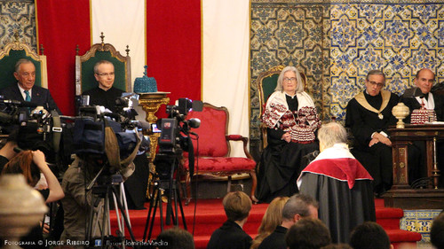 Doutoramento Honoris Causa de António Guterres pela Universidade de Coimbra. Comunicação Social, João Gabriel Silva - Magnífico Reitor da Universidade de Coimbra, Marcelo Rebelo de Sousa - Presidente da República