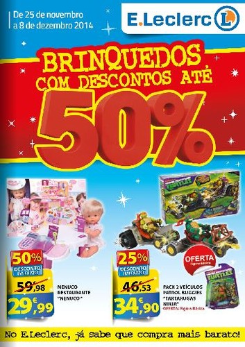 Novo folheto E Leclerc 25a8dez especial Brinquedos