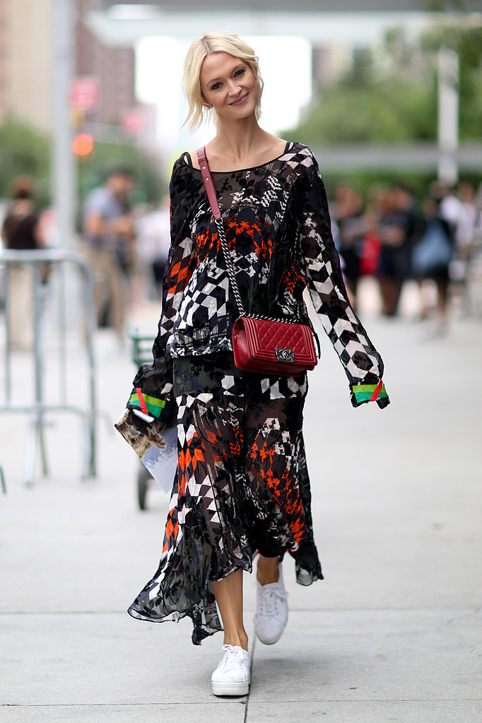 How-Wear-Sneakers-Skirts-Dresses