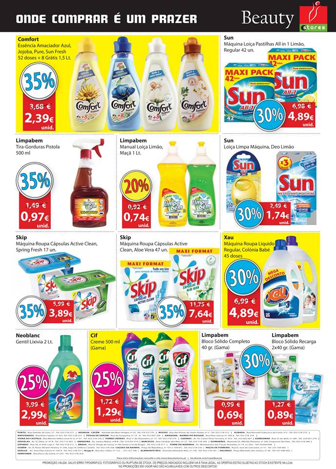 Novo folheto Beauty Stores  