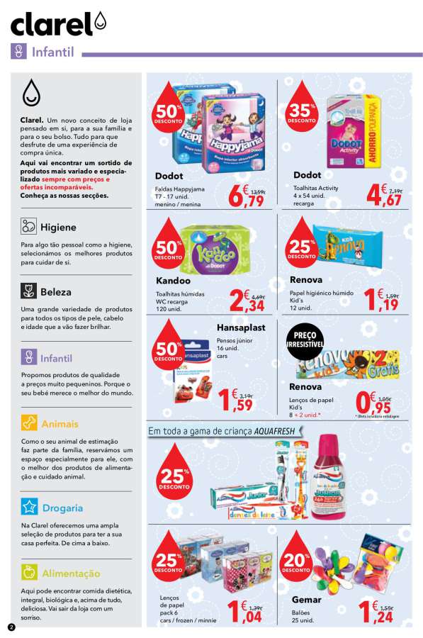 Antevisão folheto Clarel 