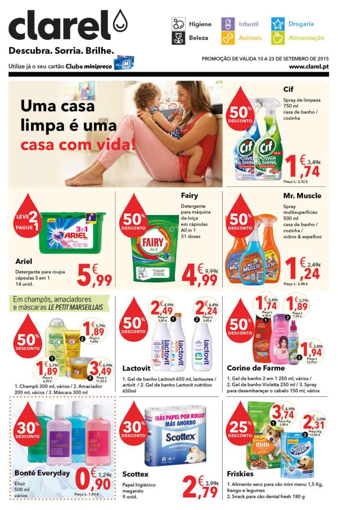 Antevisão folheto Clarel 10a23set