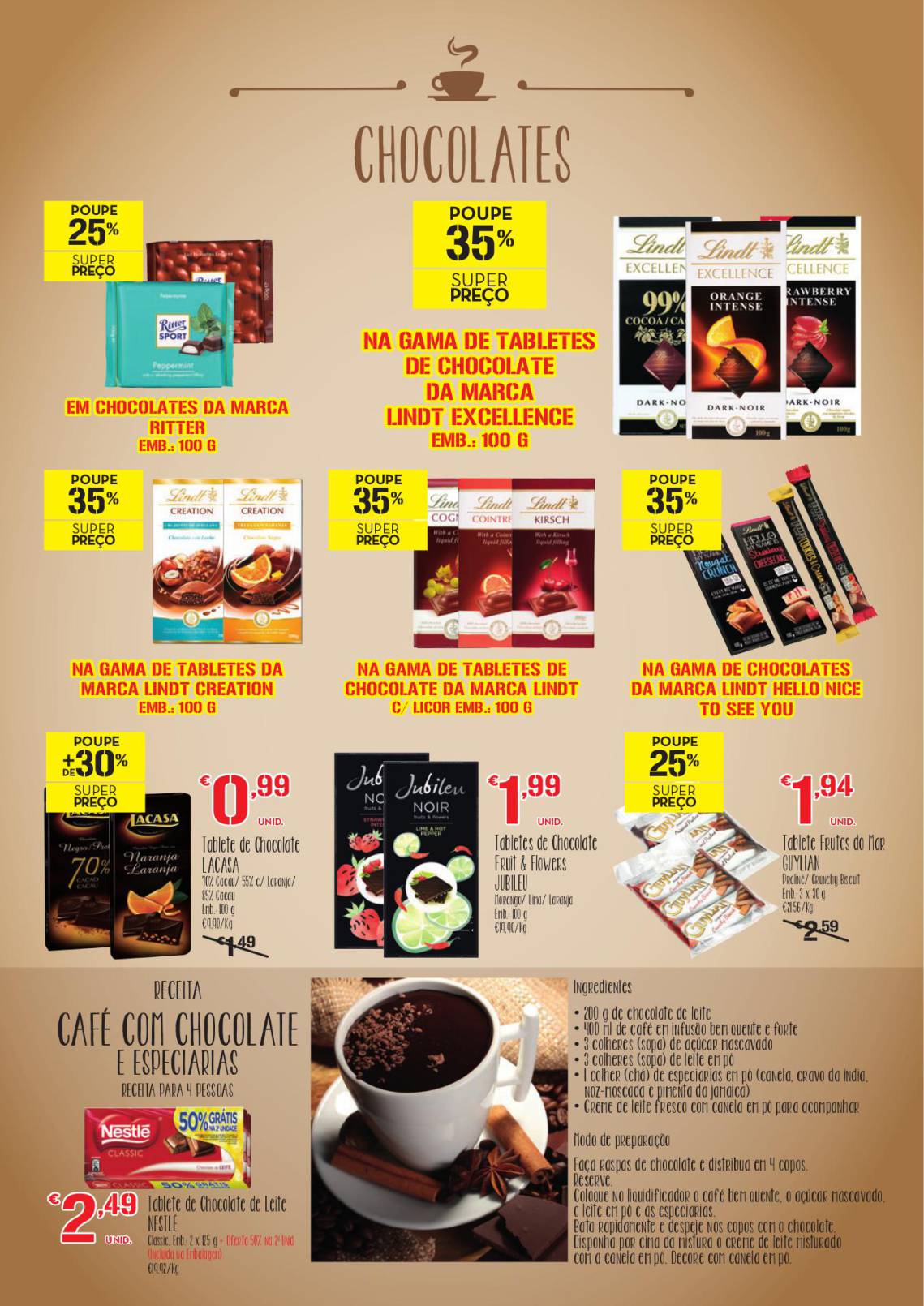 Antevisão folheto Continente especial bebidas quentes